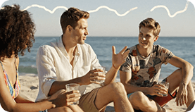 Friends enjoying vacation together