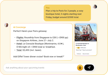 Unlock AI Concierge planning preview